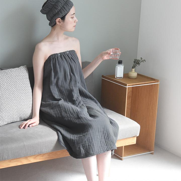 bon moment（ボンモマン） かさばらない 4重ガーゼ ラップタオル 大人