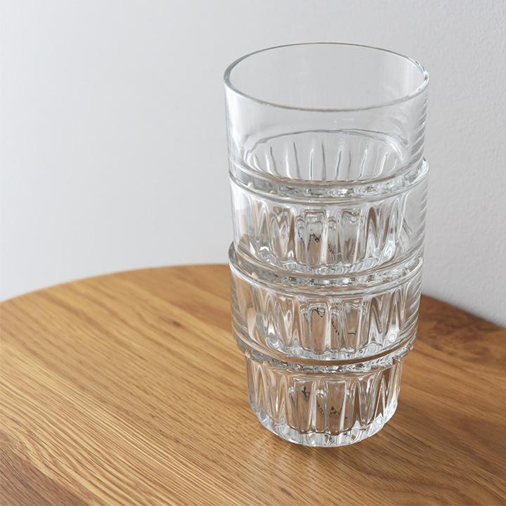 スタッキンググラス 250ml 3個セット おしゃれ カフェ グラス コップ