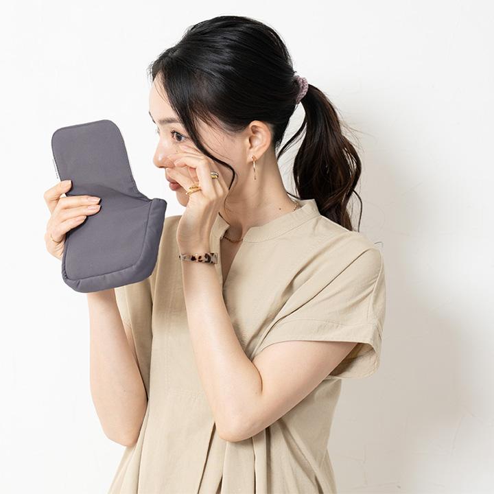 bon moment さっとお直しができる ミラー付き ミニポーチ