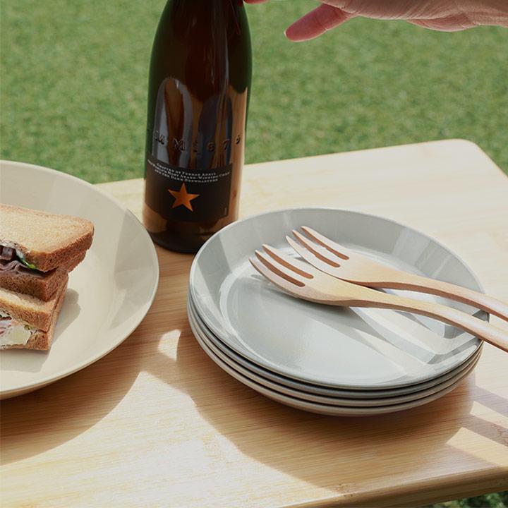 陶器のような樹脂 プレート皿 おしゃれ 16cm 割れにくい 取り皿 軽量 お皿 北欧 電子レンジ&食洗機対応 bon moment ボンモマン | bon moment | 16