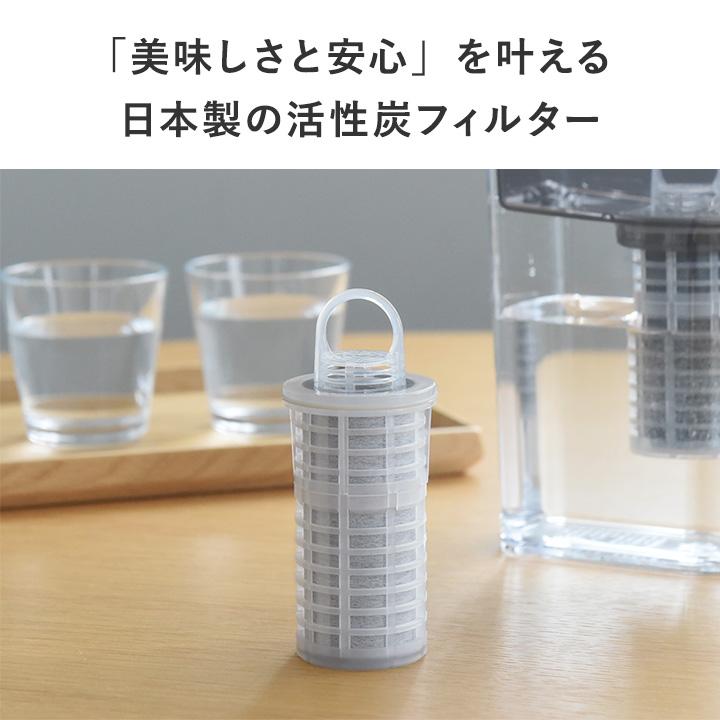 ポット型浄水器 ミズユー 交換カートリッジ 日本製 国産炭 浄水カートリッジ 活性炭カートリッジ 活性炭フィルター 活性炭ろ過フィルター Miz-U |  | 04