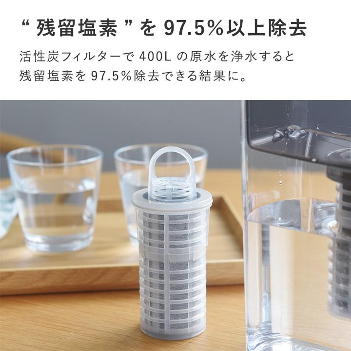 ポット型浄水器 ミズユー 交換カートリッジ 日本製 国産炭 浄水カートリッジ 活性炭カートリッジ 活性炭フィルター 活性炭ろ過フィルター Miz-U |  | 06