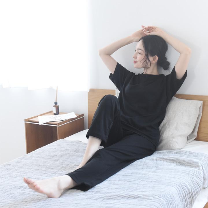 疲労回復ルームウェア　リカバリープロラボ　ブラック 上下セット／Mサイズ（ブラック）【一般医療機器】Recoverypro