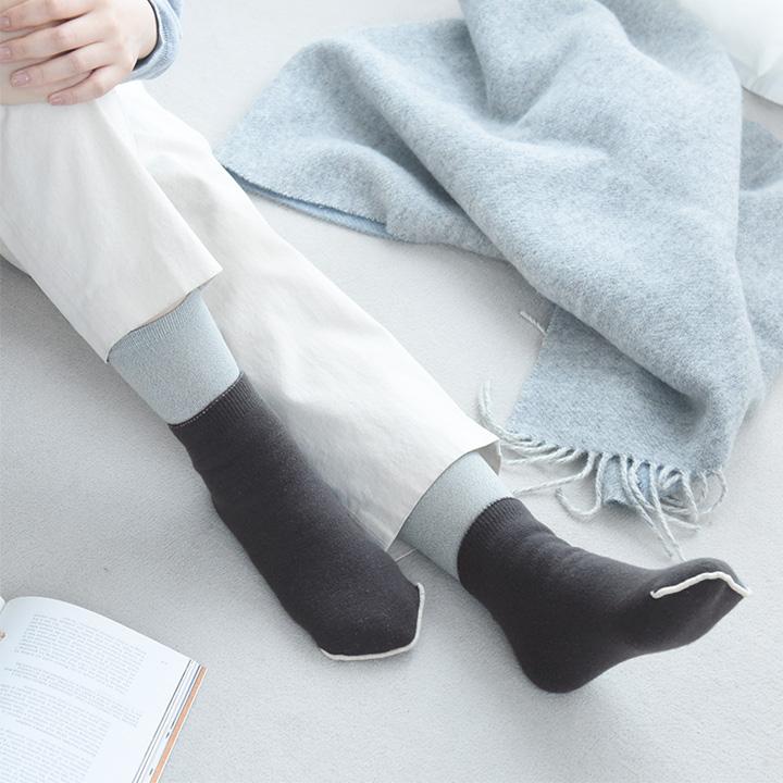もちはだ×bon moment ルームソックス 裏起毛 カバーソックス 靴下 男女兼用 日本製／ボンモマン【送料無料】 | bon moment | 01