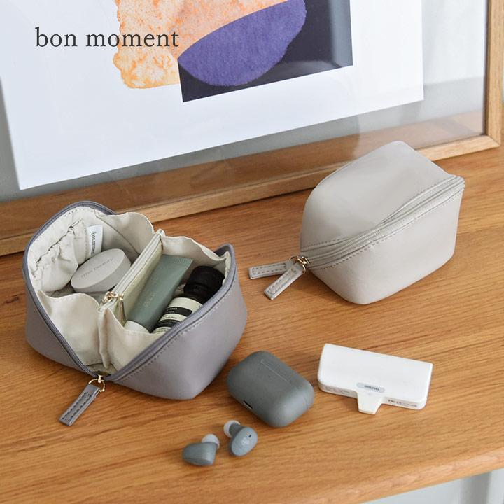 ミニポーチ フェイクレザー ポーチ キューブ型 bon moment がばっと開く ミニキューブポーチ／ボンモマン【7／4F追加】 | bon moment