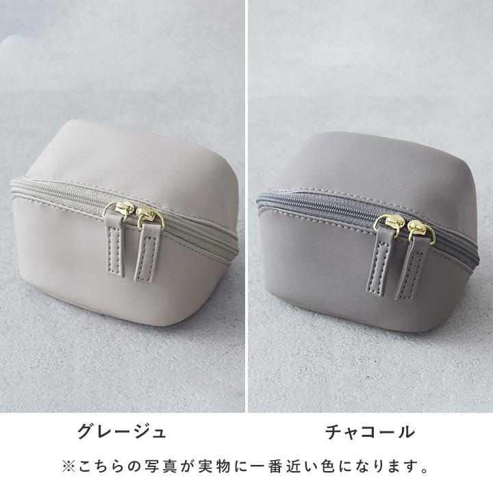 ミニポーチ フェイクレザー ポーチ キューブ型 bon moment がばっと開く ミニキューブポーチ／ボンモマン【7／4F追加】 | bon moment | 03