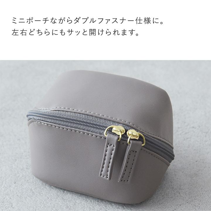 ミニポーチ フェイクレザー ポーチ キューブ型 bon moment がばっと開く ミニキューブポーチ／ボンモマン【7／4F追加】 | bon moment | 08