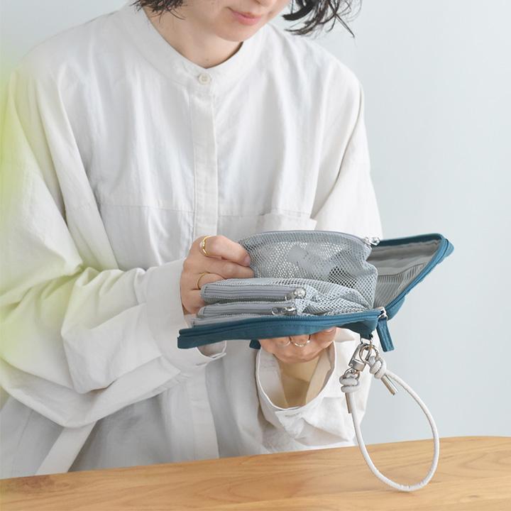 【一部予約商品】手帳型ポーチ 小物入れ 小さめ ミニポーチ ガジェット コスメ お薬 トラベル ポーチ yrh bon moment ボンモマン |  | 16