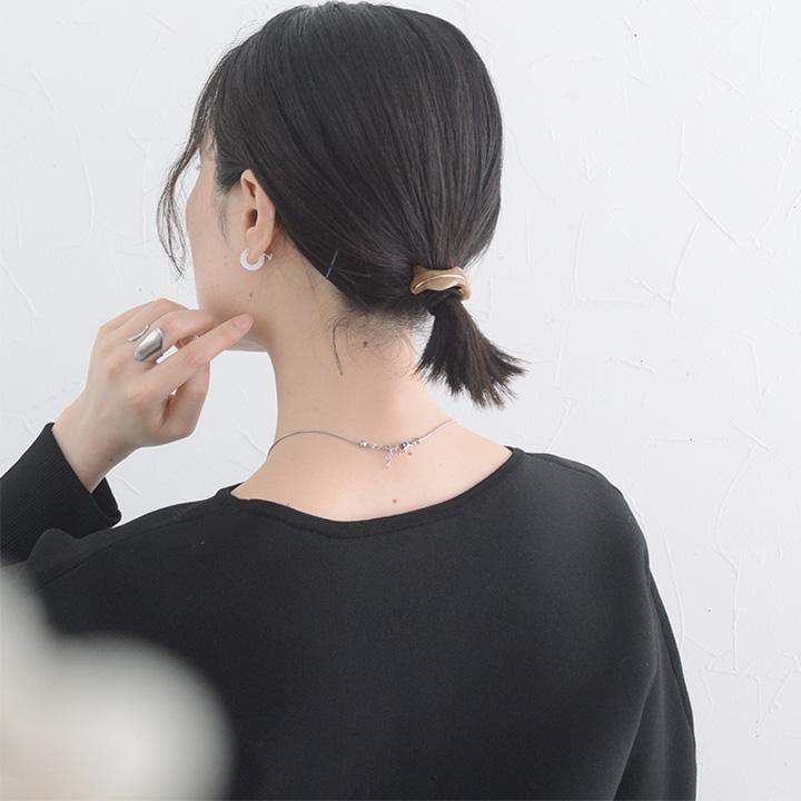 ヘアゴム マーブル 結ぶだけの簡単アレンジ マーブル×メタルライン