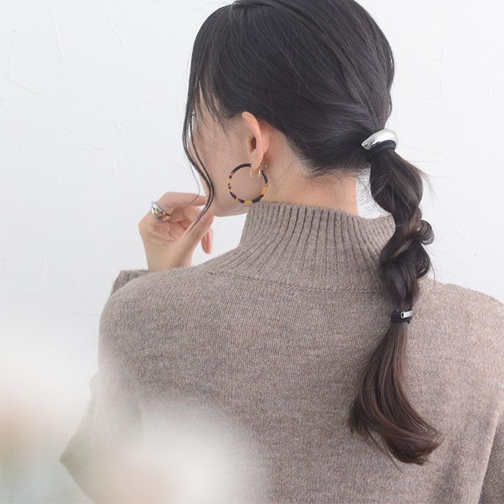 メタル モチーフ ヘアゴム 結ぶだけの簡単アレンジ シンプルなメタルパーツ ヘアゴム 2種セット ヘアアクセ／kauliina カウリーナ |  | 11