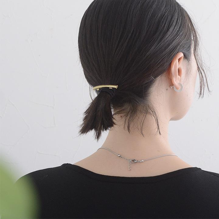 メタル モチーフ ヘアゴム 結ぶだけの簡単アレンジ シンプルなメタルパーツ ヘアゴム 2種セット ヘアアクセ／kauliina カウリーナ |  | 13