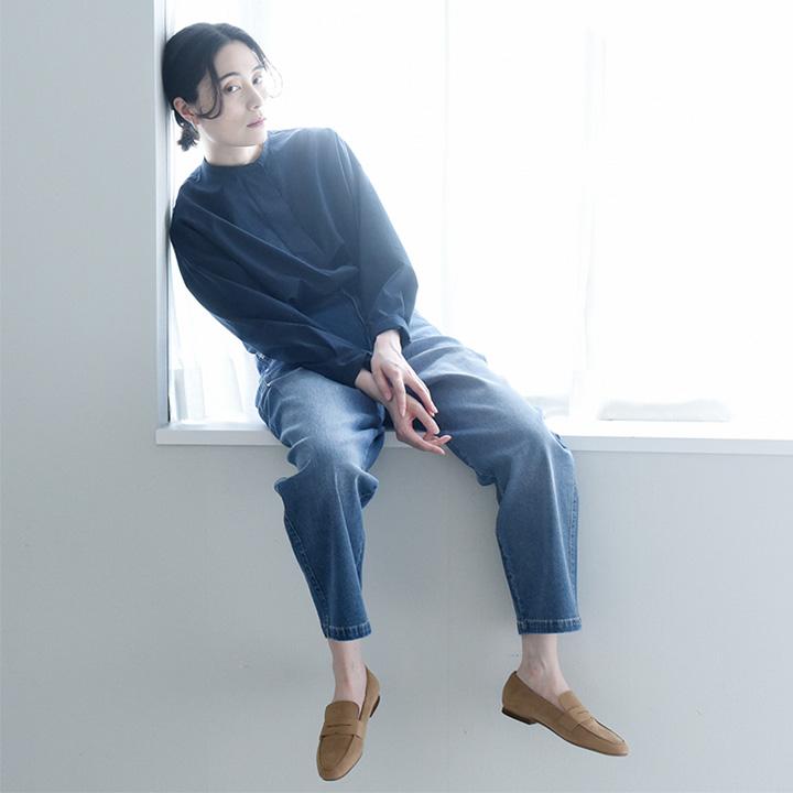 デニム 軽い オールシーズン ストレッチ 軽やかな穿き心地 コクーンシルエット デニム パンツ／kauliina カウリーナ【送料無料】【2/19FMD】 |  | 12