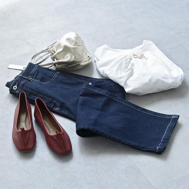 デニム 軽い オールシーズン ストレッチ 軽やかな穿き心地 コクーンシルエット デニム パンツ／kauliina カウリーナ【送料無料】【2/19FMD】 |  | 18