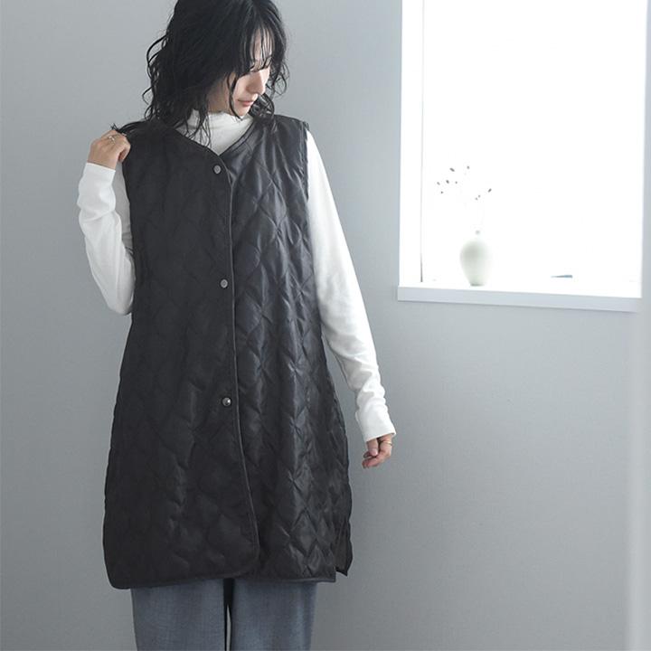 軽くて あったか アウター感覚で着られる 裏ボア キルト エプロン おしゃれ キルト キルティング 冬 撥水 bon moment ボンモマン |  | 18