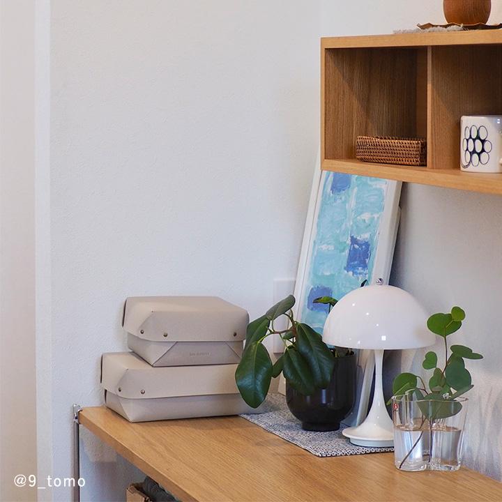 bon moment 中身が隠せる 蓋付き フェイクレザー収納ボックス M／ボンモマンボンモマン |  | 15