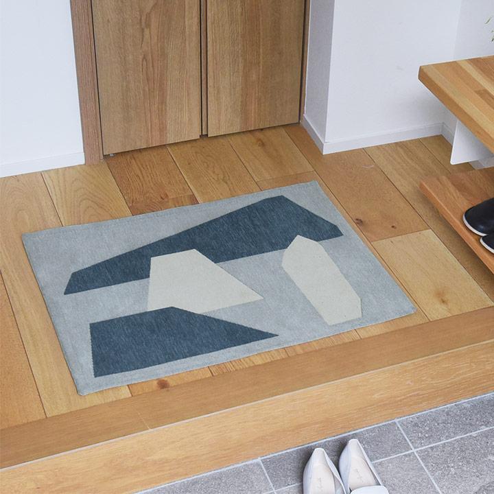 bon moment アートのような デザインラグ 玄関マット 50×70cm 滑り止め付 洗える／ボンモマン【8／7雑貨追加MD】 | bon moment | 19