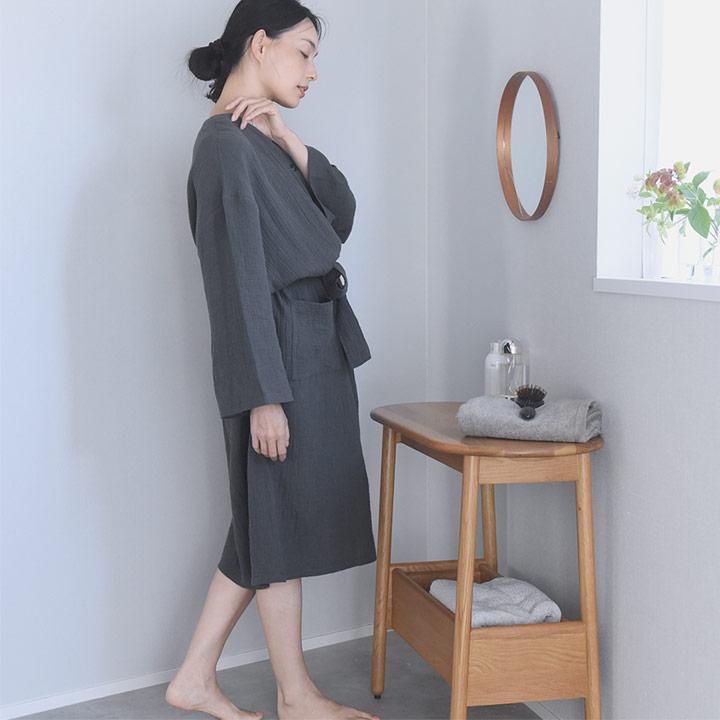 bon moment（ボンモマン） バスローブ 薄手 ガーゼ 羽織りにもなる