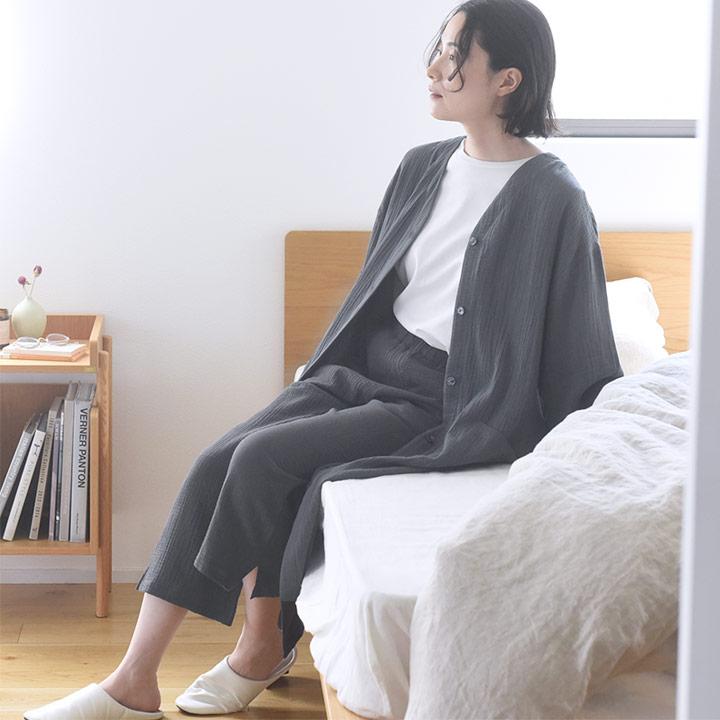 bon moment（ボンモマン） バスローブ 薄手 ガーゼ 羽織りにもなる