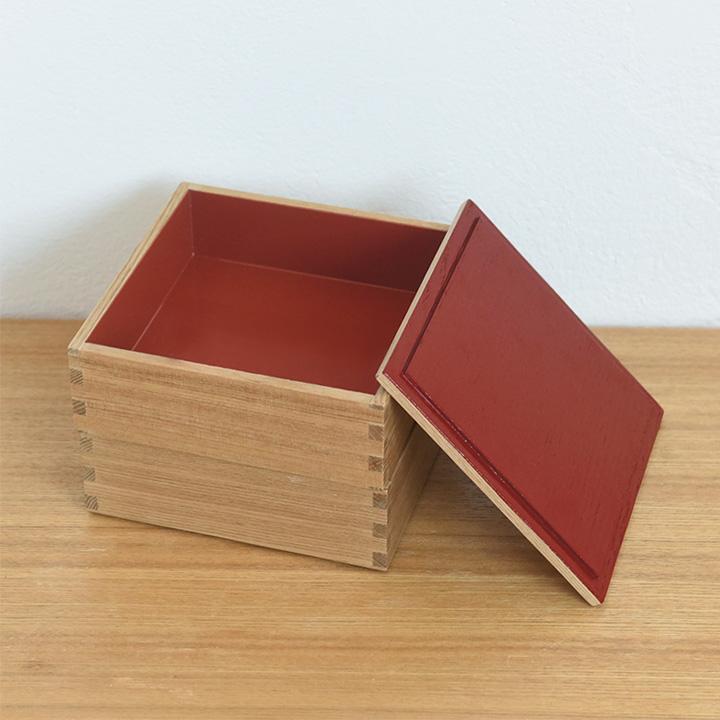 松屋漆器店 白木塗 タモ5.0二段重内朱【送料無料】 |  | 01