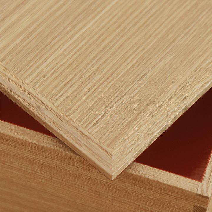 松屋漆器店 白木塗 タモ5.0二段重内朱【送料無料】 |  | 04