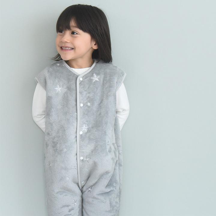 総柄刺繍 ボア フランネル スリーパー 冬 キッズ 赤ちゃん 子供 袖なし パジャマ 防寒 着る毛布 出産祝い yrh kukka ja puu クッカヤプー【送料無料】 | kukka ja puu | 17
