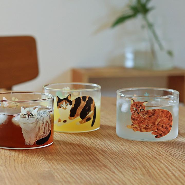 松尾ミユキ 猫モチーフ グラス コップ ガラスコップ おしゃれ キッチン