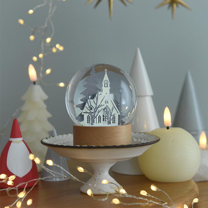 クリスマス インテリアに馴染む スノードーム ノエルの街【送料無料】 |  | 10