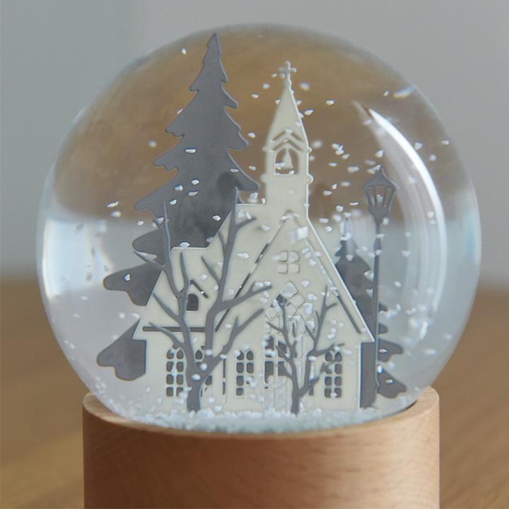 クリスマス インテリアに馴染む スノードーム ノエルの街【c25】【送料