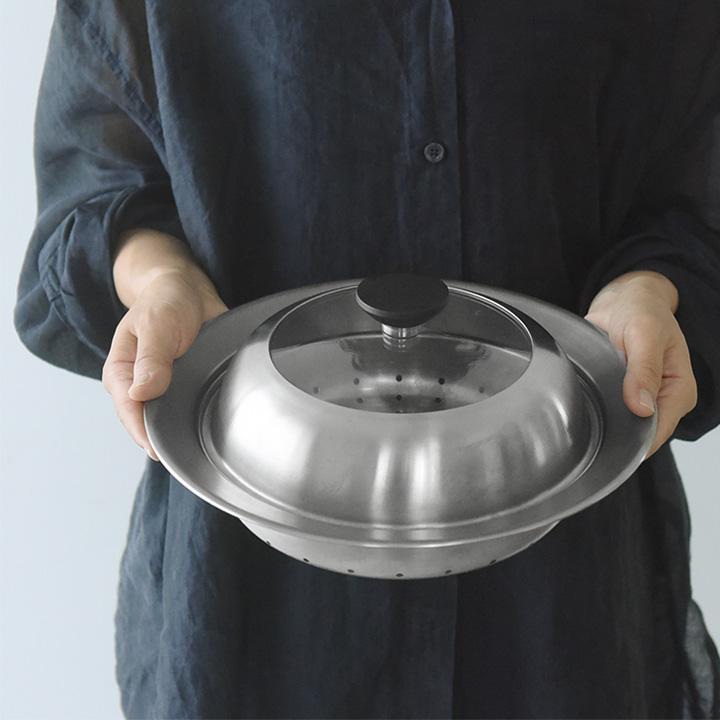 見える蓋付 お手入れしやすいステンレス 蒸し器 鍋 ステンレス 蒸し機