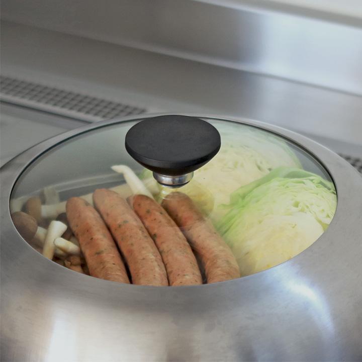 見える蓋付 お手入れしやすいステンレス 蒸し器 鍋 ステンレス 蒸し機