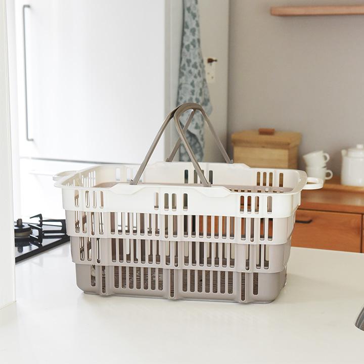 たためる買い物カゴ レジかご マイカゴ 折りたたみバスケット【送料
