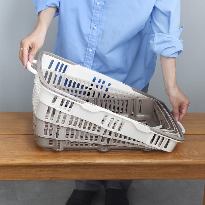 たためる買い物カゴ レジかご マイカゴ 折りたたみバスケット【送料