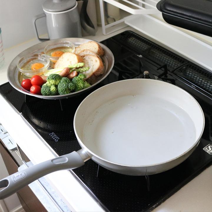 ステンレス蒸し器 ヨシカワ 蒸しごよみ 二段蒸し器 20cm SJ2967 ステンレス 鍋 ガス火 IH