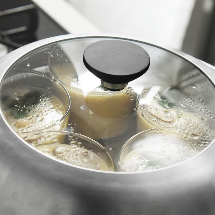 見える蓋付 お手入れしやすいステンレス 蒸し器 フライパン ステンレス