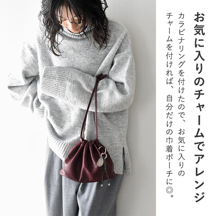 バッグとしても使える 巾着ポーチ 巾着バッグ ミニバッグ レディース 柔らかフェイクレザー kauliina カウリーナ【送料無料】 |  | 11