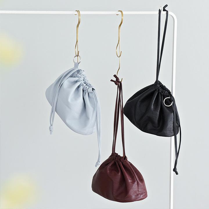 バッグとしても使える 巾着ポーチ 巾着バッグ ミニバッグ レディース 柔らかフェイクレザー kauliina カウリーナ【送料無料】 |  | 18