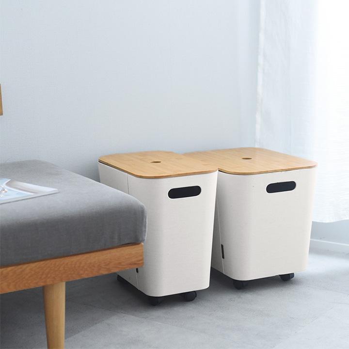 【一部予約商品】【フタ単品】ワイド用 スリム用 フタ 荷物の一時置きに キャスター付き収納 専用蓋／bon moment ボンモマン | bon moment | 01