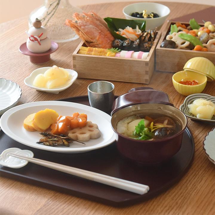お正月を華やかにする 蓋つき椀 雑煮椀 山中塗 : アンジェ インテリア