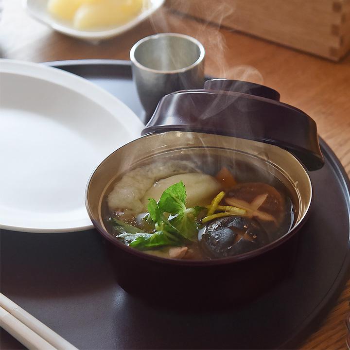 お正月を華やかにする 蓋つき椀 雑煮椀 山中塗 : アンジェ インテリア