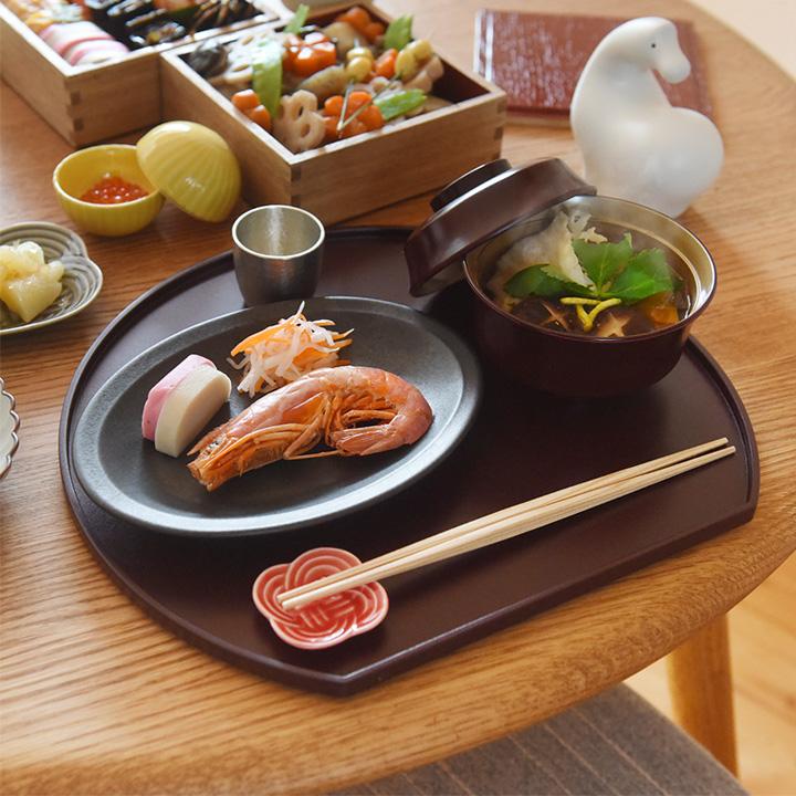 半月膳 山中塗 日本製 半月トレー 半月盆 半月 お盆 トレー おしゃれ かわいい トレー 洗える bon moment ボンモマン | bon moment | 15