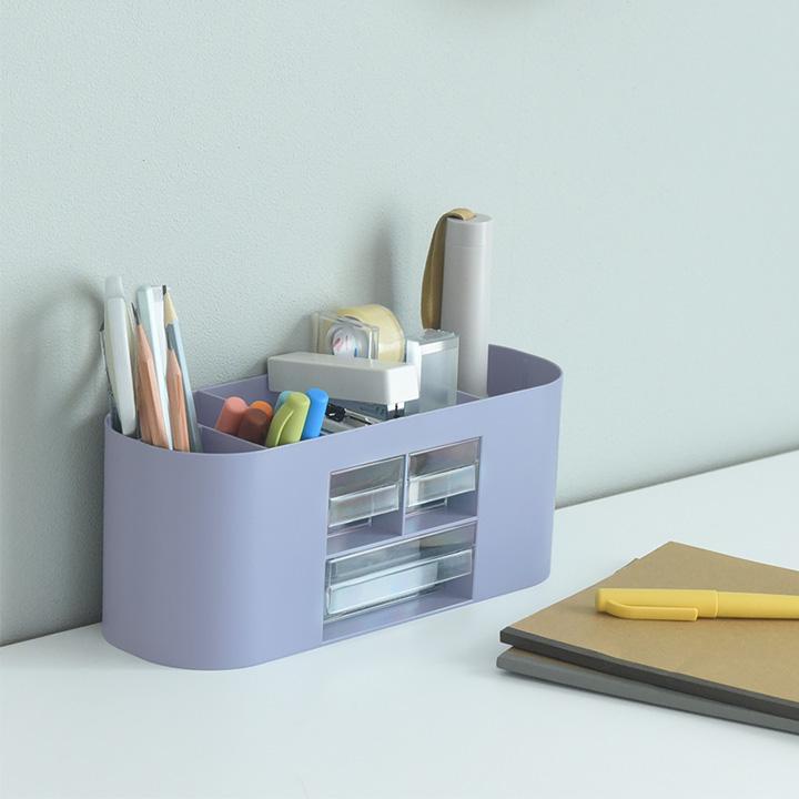 散らかる文具をひとまとめに ペンスタンド 引き出し付 ペン立て 大容量 かわいい おしゃれ ペン入れ デスク上収納 入学準備 |  | 14