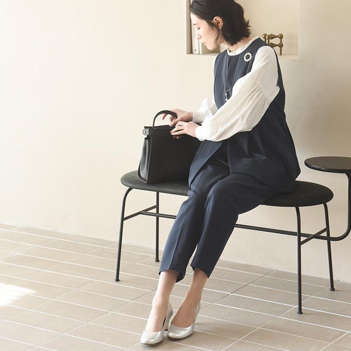 【セットアップ対応】2タックデザインですっきり見え 着まわしやすい テーパードパンツ【7/4F追加】 |  | 18