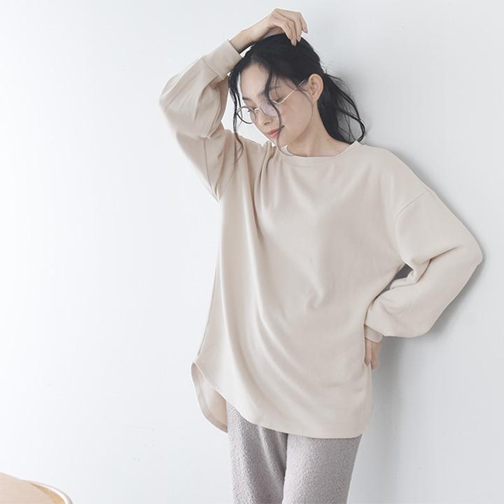 bon moment 【セットアップ対応】 ふんわり暖かい リラックスウェア チュニック丈 プルオーバー／ボンモマン【2/19F追加】 | bon moment | 15