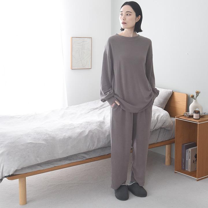 bon moment 【セットアップ対応】 ふんわり暖かい リラックスウェア チュニック丈 プルオーバー／ボンモマン【2/19F追加】 | bon moment | 02