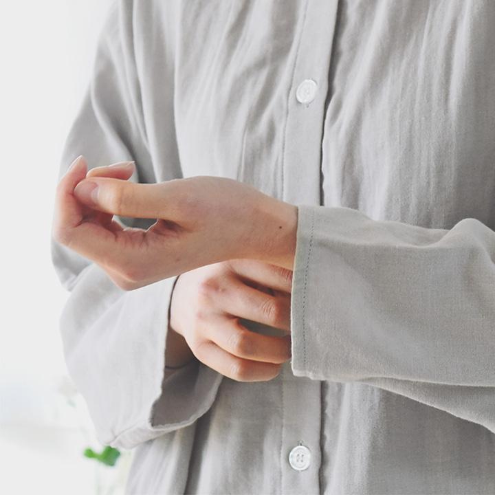 着る保湿クリーム×TERAX HOT 温活パジャマ Wガーゼ 長袖前開き スリーピングウェア パジャマレディース |  | 17