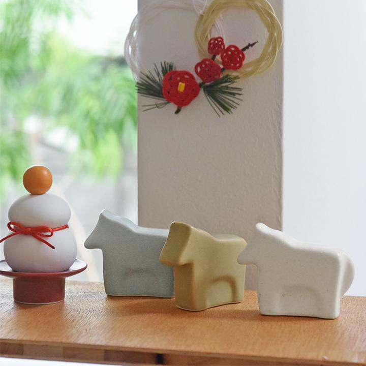 かもしか道具店 干支飾り 馬 日本製／干支の置物 午 うま 干支 置物