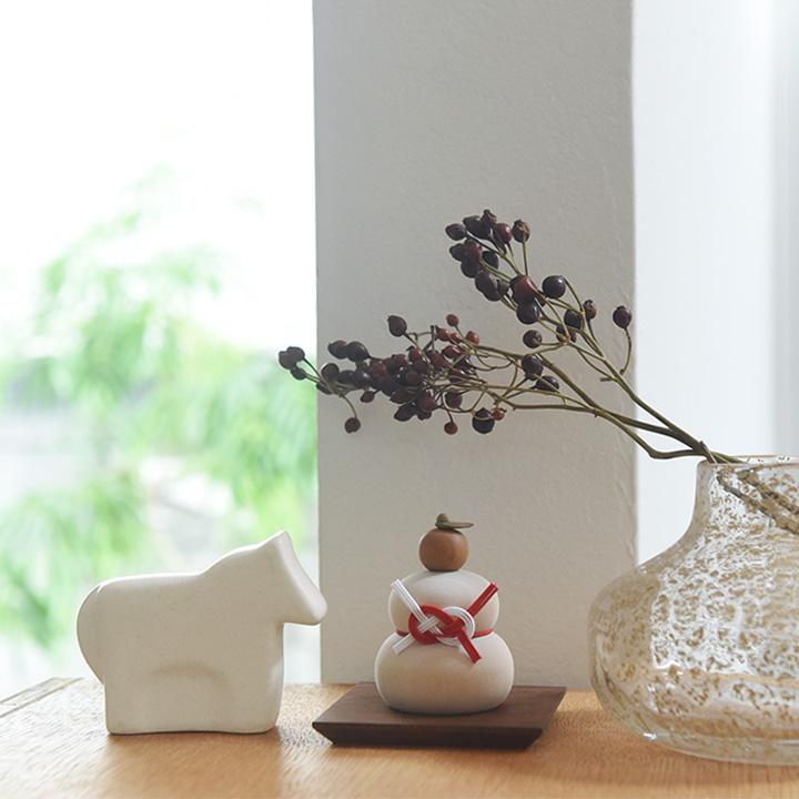 かもしか道具店 干支飾り 馬 日本製／干支の置物 午 うま 干支 置物