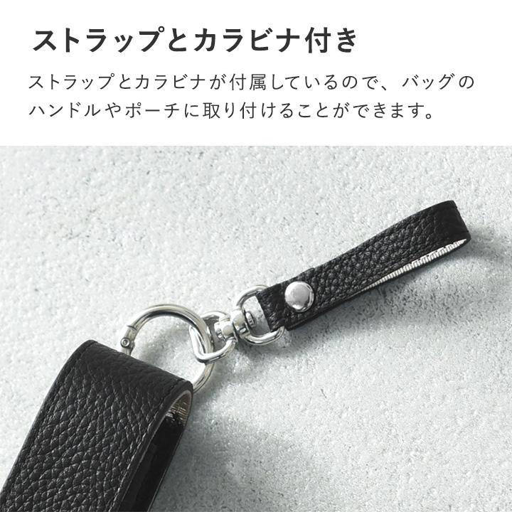 バッグに付けてさっとお直しできる 牛革 リップケース ミラー付 印鑑ケース おしゃれ?カラビナ チャーム 口紅ケース Agreable アグレアーブル【7/4F追加】 | bon moment | 07