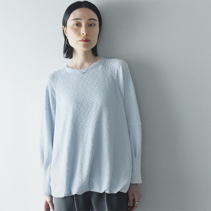 【秋服クーポン】凹凸素材で程良いシアー感 裾バルーンプルオーバー／kauliina カウリーナ【7/4F追加】 |  | 11