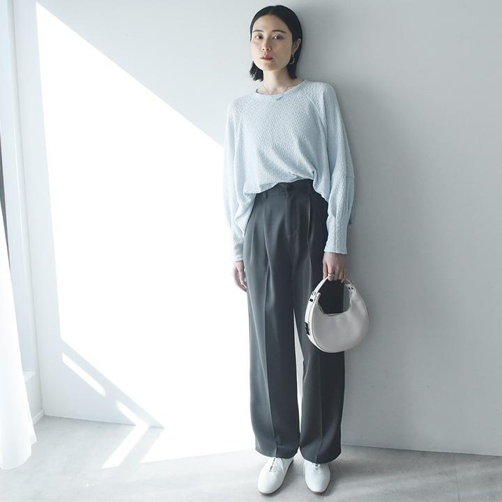 【秋服クーポン】凹凸素材で程良いシアー感 裾バルーンプルオーバー／kauliina カウリーナ【7/4F追加】 |  | 12